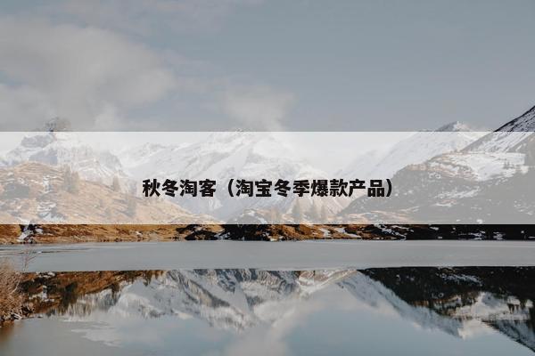 秋冬淘客（淘宝冬季爆款产品）
