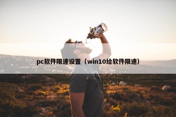 pc软件限速设置（win10给软件限速）