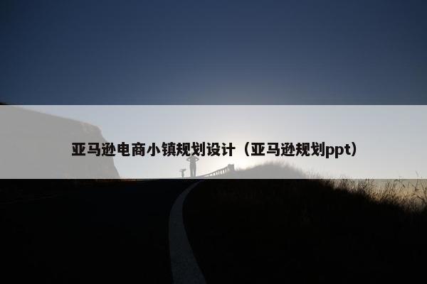 亚马逊电商小镇规划设计（亚马逊规划ppt）