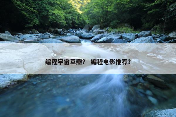 编程宇宙豆瓣？ 编程电影推荐？