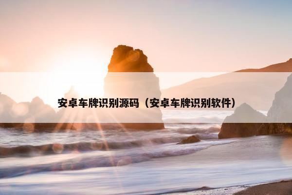 安卓车牌识别源码（安卓车牌识别软件）