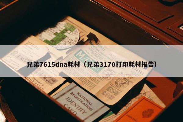 兄弟7615dna耗材（兄弟3170打印耗材报告）