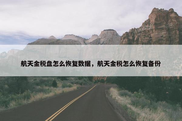 航天金税盘怎么恢复数据，航天金税怎么恢复备份