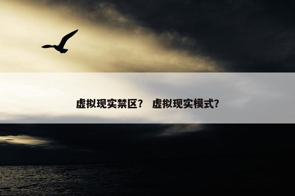 虚拟现实禁区？ 虚拟现实模式？