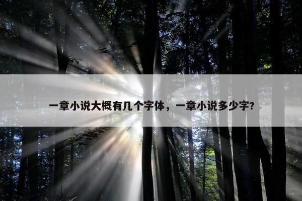 一章小说大概有几个字体，一章小说多少字?