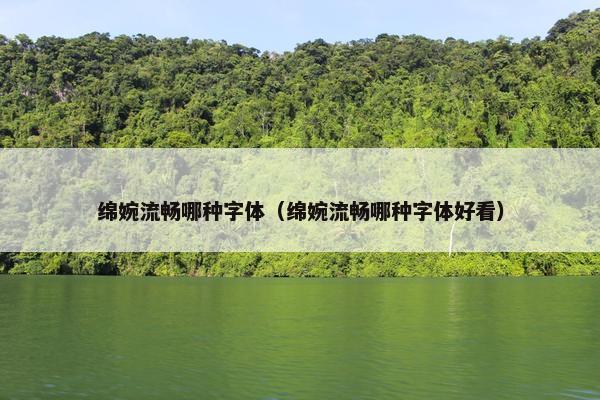 绵婉流畅哪种字体（绵婉流畅哪种字体好看）