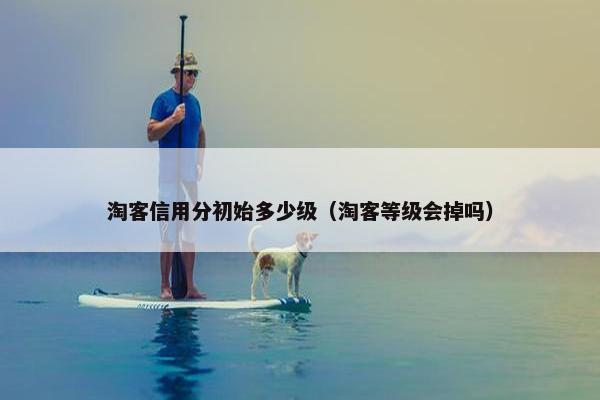 淘客信用分初始多少级（淘客等级会掉吗）