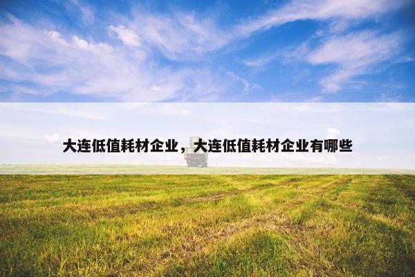大连低值耗材企业，大连低值耗材企业有哪些