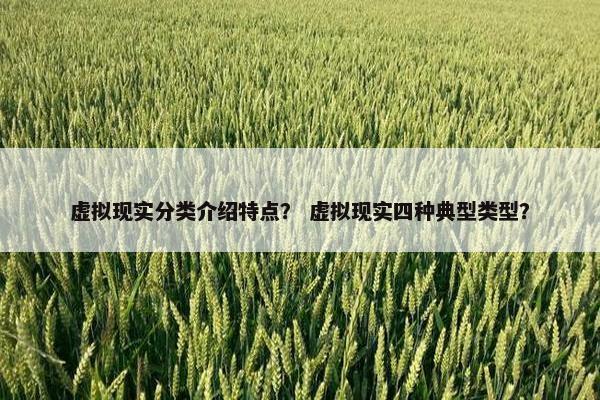 虚拟现实分类介绍特点？ 虚拟现实四种典型类型？