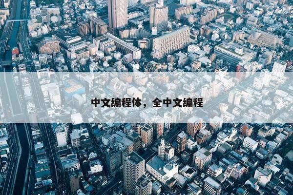 中文编程体，全中文编程