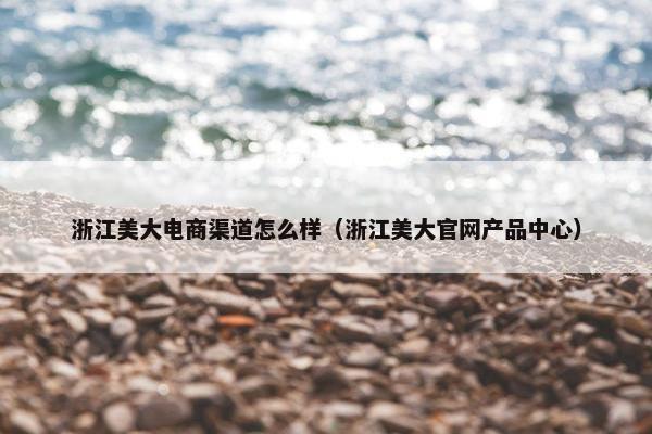 浙江美大电商渠道怎么样（浙江美大官网产品中心）