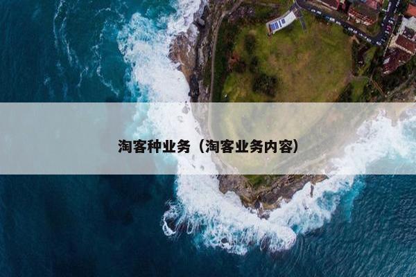 淘客种业务（淘客业务内容）