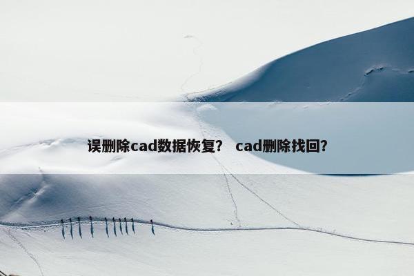 误删除cad数据恢复？ cad删除找回？