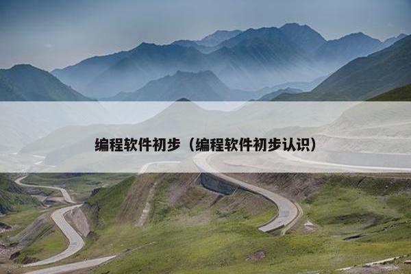 编程软件初步（编程软件初步认识）