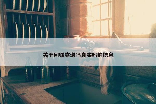 关于网赚靠谱吗真实吗的信息