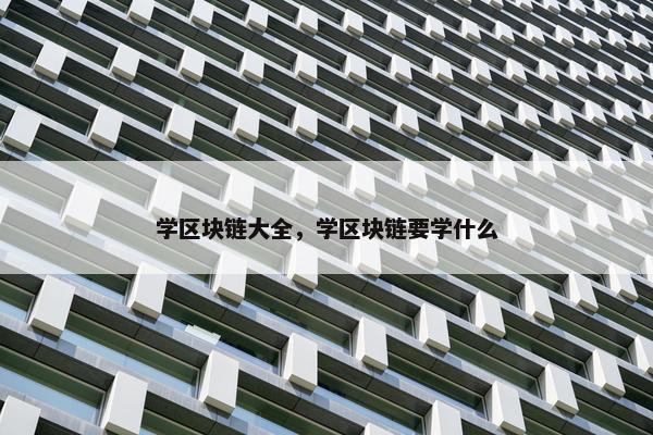 学区块链大全，学区块链要学什么