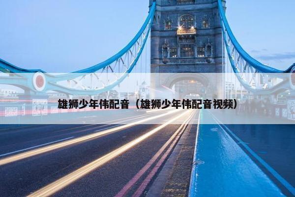 雄狮少年伟配音（雄狮少年伟配音视频）