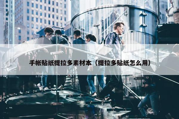 手帐贴纸提拉多素材本（提拉多贴纸怎么用）