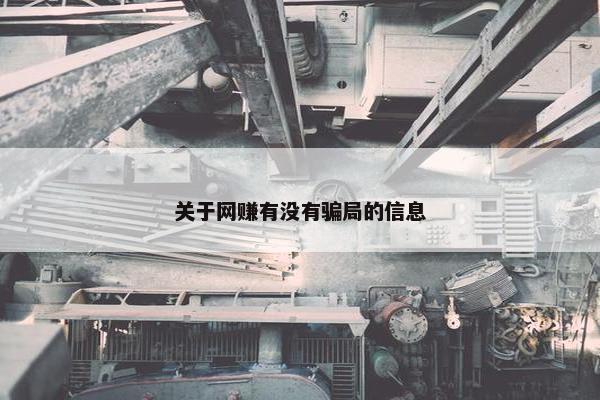 关于网赚有没有骗局的信息