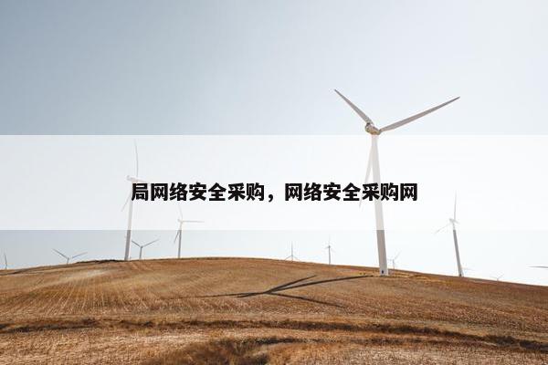 局网络安全采购，网络安全采购网
