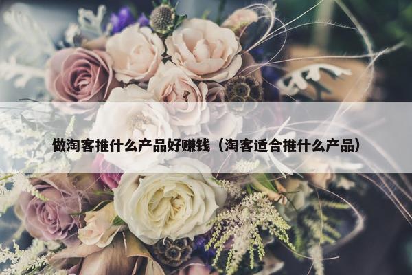 做淘客推什么产品好赚钱（淘客适合推什么产品）
