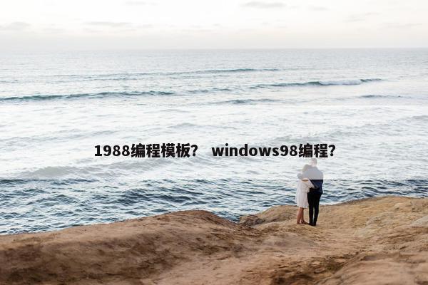 1988编程模板？ windows98编程？