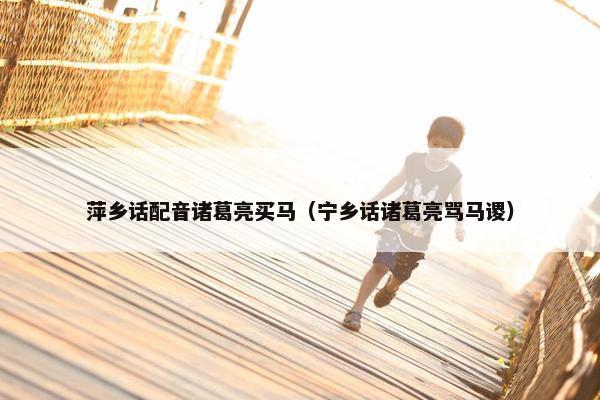 萍乡话配音诸葛亮买马（宁乡话诸葛亮骂马谡）