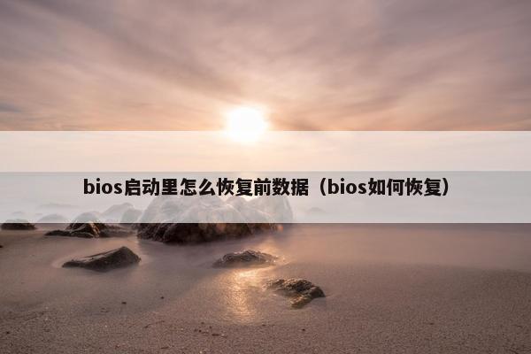 bios启动里怎么恢复前数据（bios如何恢复）