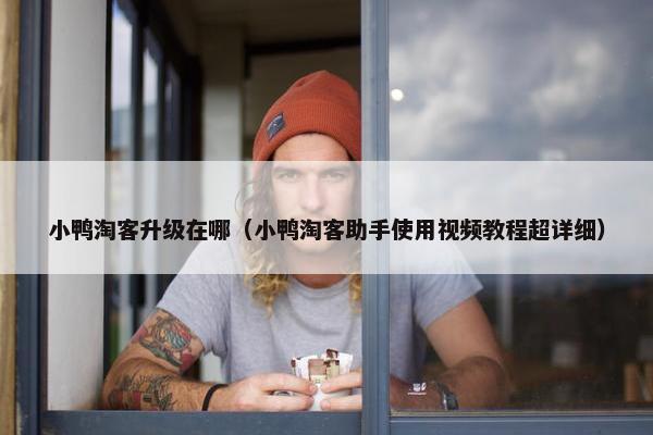 小鸭淘客升级在哪（小鸭淘客助手使用视频教程超详细）