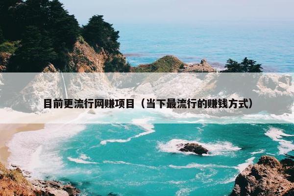 目前更流行网赚项目（当下最流行的赚钱方式）