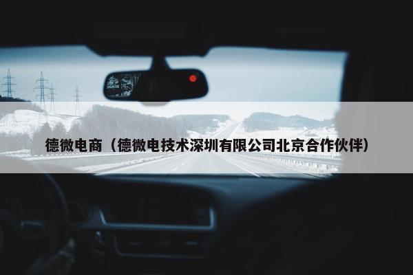 德微电商（德微电技术深圳有限公司北京合作伙伴）