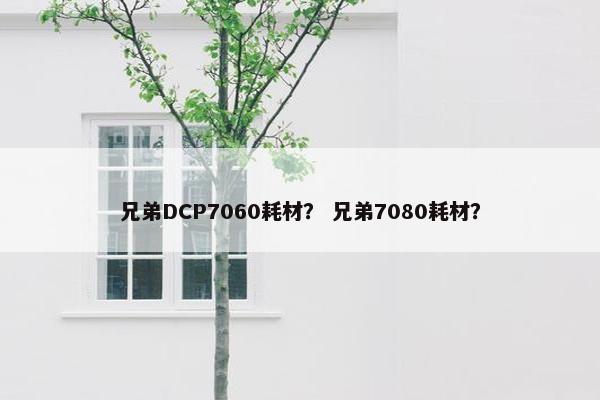 兄弟DCP7060耗材？ 兄弟7080耗材？