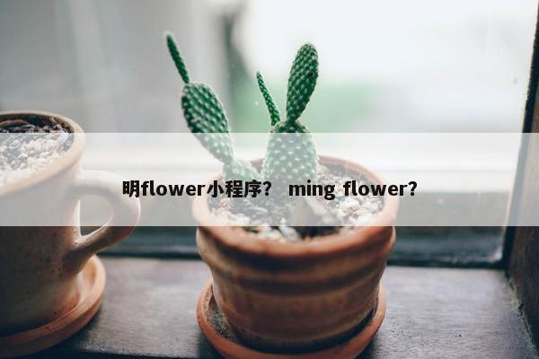 明flower小程序？ ming flower？