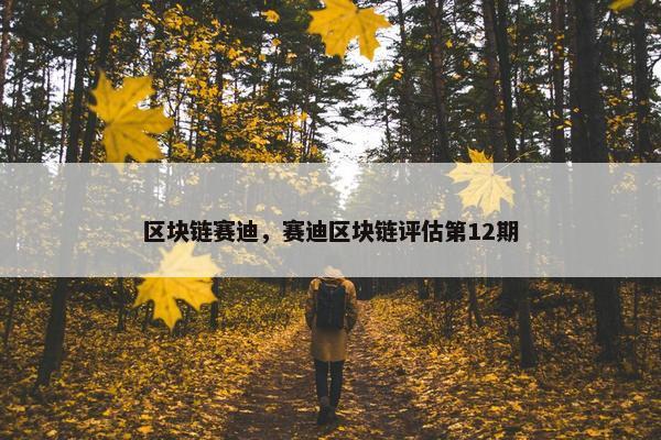 区块链赛迪，赛迪区块链评估第12期
