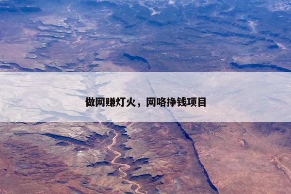 做网赚灯火，网咯挣钱项目