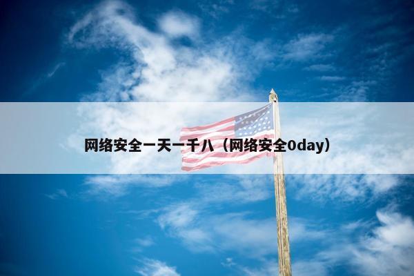 网络安全一天一千八（网络安全0day）