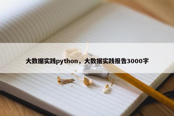 大数据实践python，大数据实践报告3000字