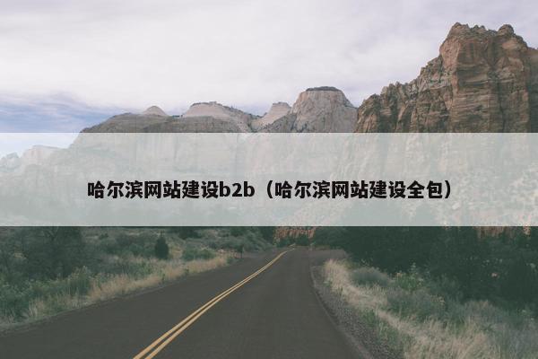 哈尔滨网站建设b2b（哈尔滨网站建设全包）