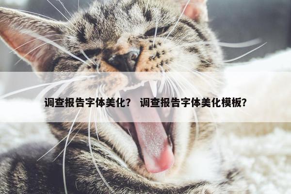 调查报告字体美化？ 调查报告字体美化模板？