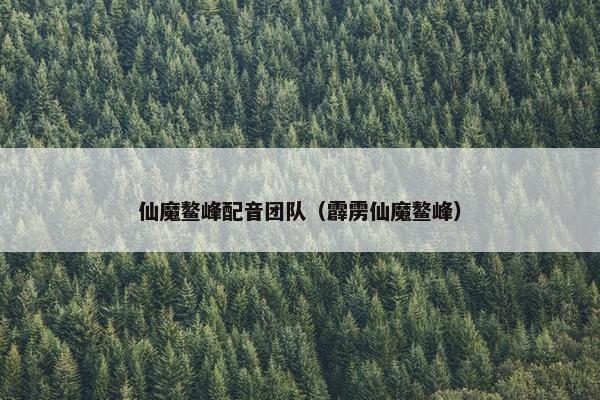 仙魔鳌峰配音团队（霹雳仙魔鳌峰）