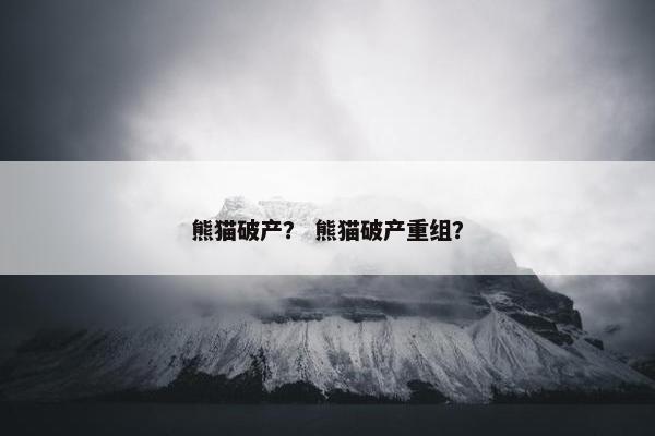 熊猫破产？ 熊猫破产重组？
