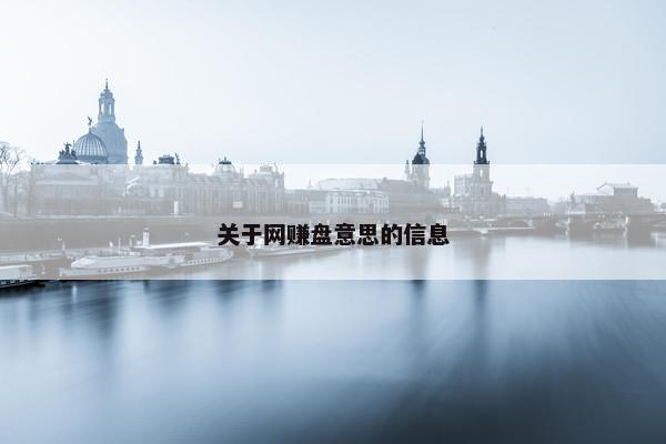 关于网赚盘意思的信息