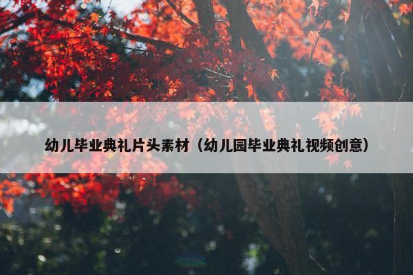 幼儿毕业典礼片头素材（幼儿园毕业典礼视频创意）