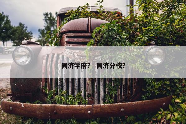 同济学府？ 同济分校？