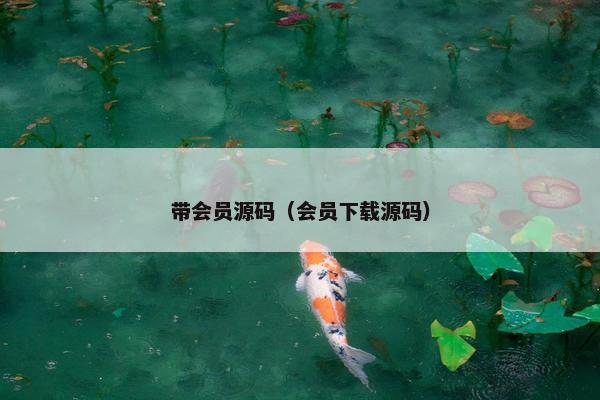 带会员源码（会员下载源码）