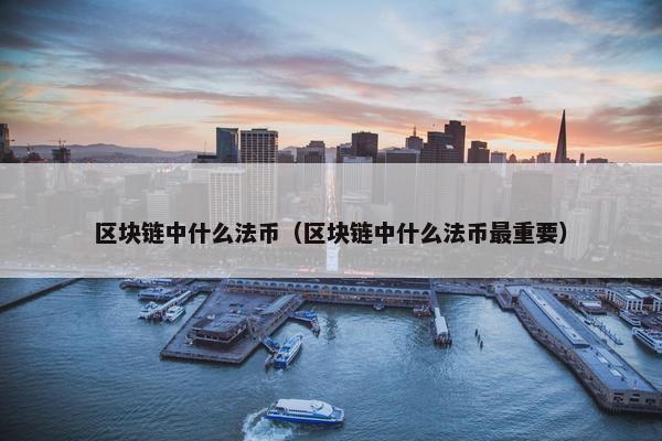 区块链中什么法币（区块链中什么法币最重要）