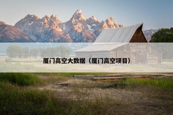 厦门高空大数据（厦门高空项目）