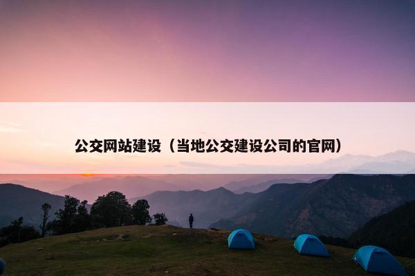 公交网站建设（当地公交建设公司的官网）