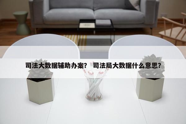 司法大数据辅助办案？ 司法局大数据什么意思？