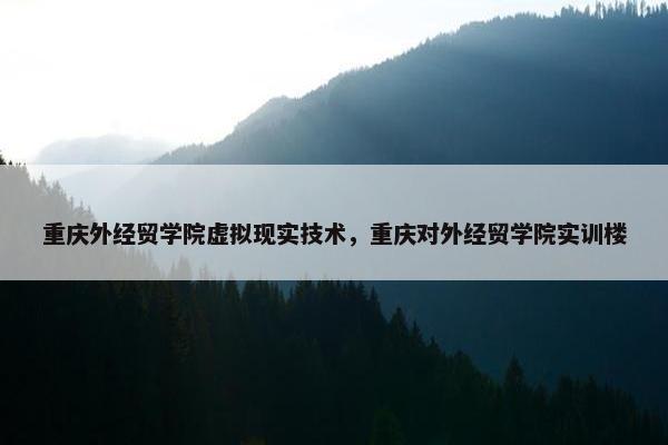 重庆外经贸学院虚拟现实技术，重庆对外经贸学院实训楼